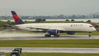 Watch this Delta Airlines A350 rocket out of Auckland heading to L.A