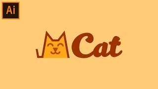 Cat Logo Design - Adobe Illustrator Speed Art