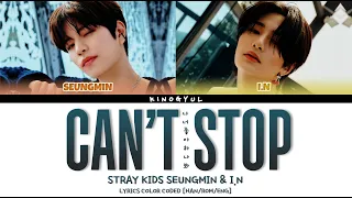 STRAY KIDS SEUNGMIN & I.N - 'CAN'T STOP (나 너 좋아하나봐)' LYRICS COLOR CODED [HAN/ROM/ENG]