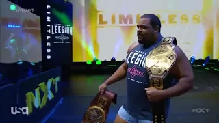 Keith Lee entrance 2 belts (NXT and NORTH AMERICAN CHAMPION)