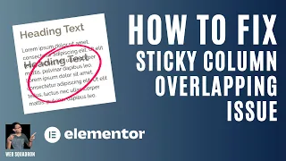 How to Fix the Sticky Columns Overlapping Issue - Elementor Wordpress Tutorials.