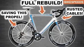 Ultimate Giant Propel Service! Rusted Solid Cables! Road Bike Rebuild!