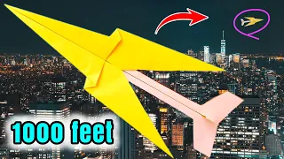 How to make a 100 meter paper airplane | origami airplane