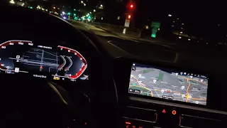 POV 2020 M340i Night Drive. Drift and Acceleration.