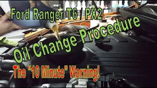 Ford Ranger Oil & Filter - T6 PX2 - How to Replace