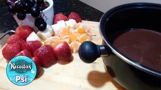 COMO FAZER FONDUE DE CHOCOLATE - {SIMPLES E PRÁTICO} #Shorts