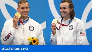 Caeleb Dressel Wins Gold, Sets World Record & Katie Ledecky Wins Gold | CBS Sports HQ