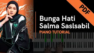 Bunga Hati - Salma Salsabil (Piano Tutorial + Not Angka)