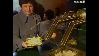 Inside a Nathan's Famous Hot Dog Restaurant in 1987