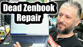 Asus Zenbook 14 laptop Repair - Short circuit life without a thermal camera