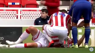 Ryan Shawcross Leg Break Stoke City vs Leicester 2019