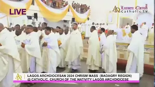 LAGOS ARCHDIOCESAN 2024 CHRISM MASS  (BADAGRY REGION) @ CATHOLIC CHURCH OF THE NATIVITY LAGOS