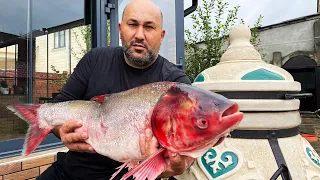 Dagestan Silver carp 10kg in a tandoor! BIG FISH from the BIG CHEF