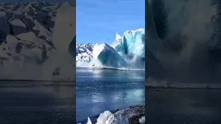 Giant Iceberg breaking off from glacier #shorts