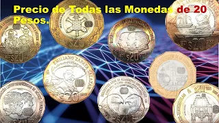 Tienes Alguna de ellas esto Valen para los Coleccionistas Todas las Monedas de 20 Pesos.....$$$