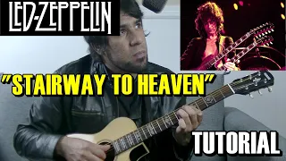 Como tocar "Stairway to heaven" de LED ZEPPELIN en Guitarra Tutorial acordes arpegio y rasgueo