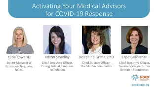 NORD Membership Webinar: Activating Your Medical Advisors for COVID-19 Response
