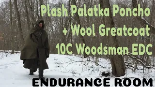 Plash Palatka and Wool Greatcoat, Woodsman EDC, Beginning Bushcraft, 10C Kit, Polish Bread Bag