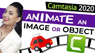 Camtasia 2020 Tutorial Animation Example of Moving Image Across Screen 🚗