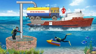 भूमिगत जादुई तेल कुआं Underground Magical Oil Well Petrol Tanker