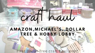 Amazon, Dollar Tree, Michael's and Hobby Lobby Craft Haul! #crafthaul