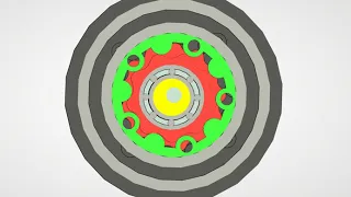 Анимация работы циклоидального редуктора