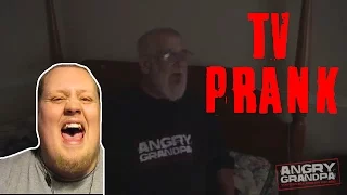 ANGRY GRANDPA VOICE ACTIVATED TV PRANK! REACTION!!!