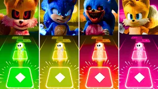 Tails EXE vs Sonic vs Sonic EXE vs Tails || Tiles Hop EDM Rush