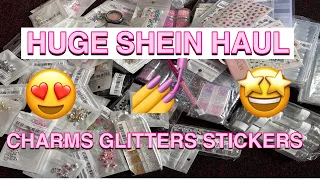 HUGE SHEIN NAIL HAUL (charms, rhinestones, glitters, stickers and more) 💅