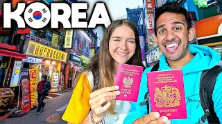 Arriving Into Seoul for the FIRST TIME 🇰🇷 We Can't Believe This Is Korea! (한국어 자막)