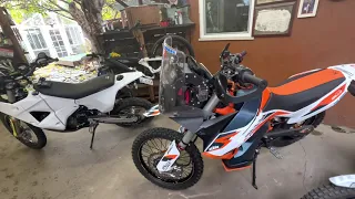 KTM 890 rally compared to the Husqvarna 701 Adventure Rally.