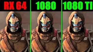 Destiny 2 Pc GTX 1080 TI Vs AMD RX Vega 64 Vs GTX 1080 1440p Frame Rate Comparison