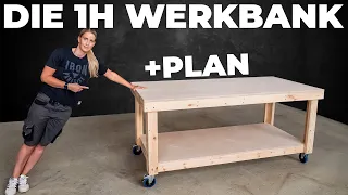 Die 1h Werkbank! Es war nie einfacher eine Werkbank zu bauen. (inkl. Pläne)