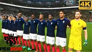 France Vs Croatia || PES 2019 PS4 Pro Gameplay || 4K 60 FPS