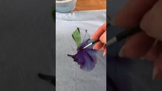 Using a " Bleed" technique for effect on a T Shirt using Acrylic Pens