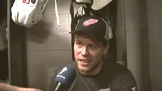 INTERVIEW Daniel Sprong Detroit Red Wings after morning skate NHL Global Series Stockholm 16-11-2023