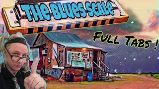 The Blues Scale🎵 (Harmonica Lesson) Full Tabs for 2nd Position/Cross Harp