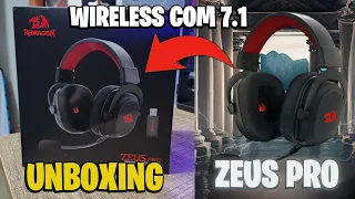 UNBOXING REDRAGON ZEUS PRO! MELHOR HEADSET SEM FIO!!! - TESTE DE MICROFONE e PRIMEIRAS IMPRESSÕES!