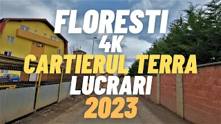 🚸 Lucrari, Floresti, Cluj, Romania. Cartierul Terra, Str Urusagului. Floresti 4K. Februarie 2023.