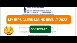 🫣 MY IBPS CLERK MAINS Scorecard 2022 #ibpsclerk