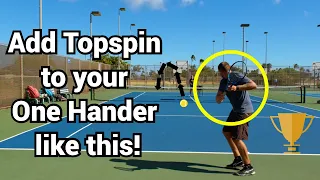 How to hit heavy topspin one handed backhands