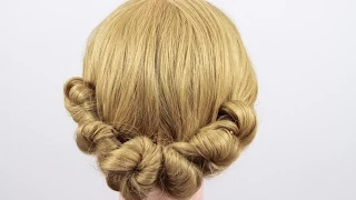 Прическа в греческом стиле с помощью узлов. Greek Hairstyle with Knots