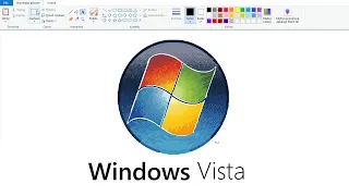 MS-DOS, Windows Longhorn And Windows Vista Logos In MS Paint How to Draw Microsoft NT Logo Tutorial