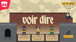 Voir Dire - An absurd jury-packing auto-battler created in 48 hours for Ludum Dare 55!