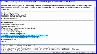 How To install NTP Server on Debian 9.1 Linux