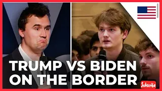 Student Claims Biden Secured the Border, I Set the Record Straight 👀🔥 #CharlieKirk #TPUSA #college