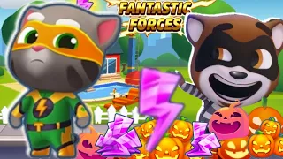 Talking Tom Gold Run New update Halloween 2021 fantastic FORCES EVENT Super Tom vs Raccoon Boss