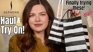 Sephora Savings Event HAUL & TRY ON! Let's Chat & Try Exciting New Makeup! My Favorite Haul Ever 💕