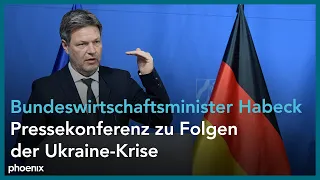 Bundeswirtschaftsminister Robert Habeck zur Russland-Ukraine-Krise