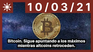 Bitcoin. Sigue apuntando a los máximos mientras altcoins retroceden.